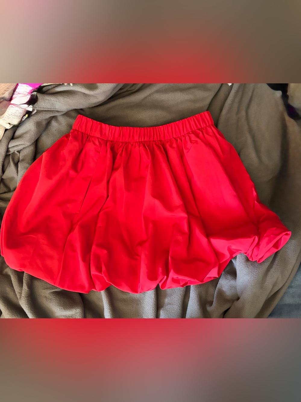 EXPRESS Red Bubble Skirt - Sz 0 New with Tags
